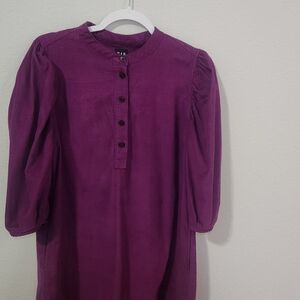 GAP Rich Purple Long Sleeve Dress